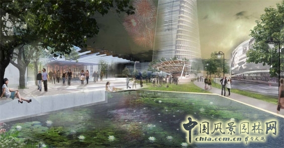 “Bayou Commons”中央公園效果圖 城市設計競賽 世界園林 規(guī)劃設計 中國風景園林網(wǎng)