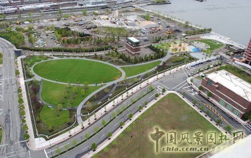 美國(guó)紐波特 多功能 海濱公園 鳥瞰圖 世界園林 中國(guó)風(fēng)景園林網(wǎng)