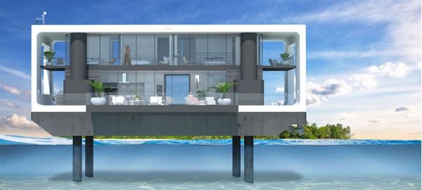 荷蘭建筑師設(shè)計(jì)漂浮房屋
